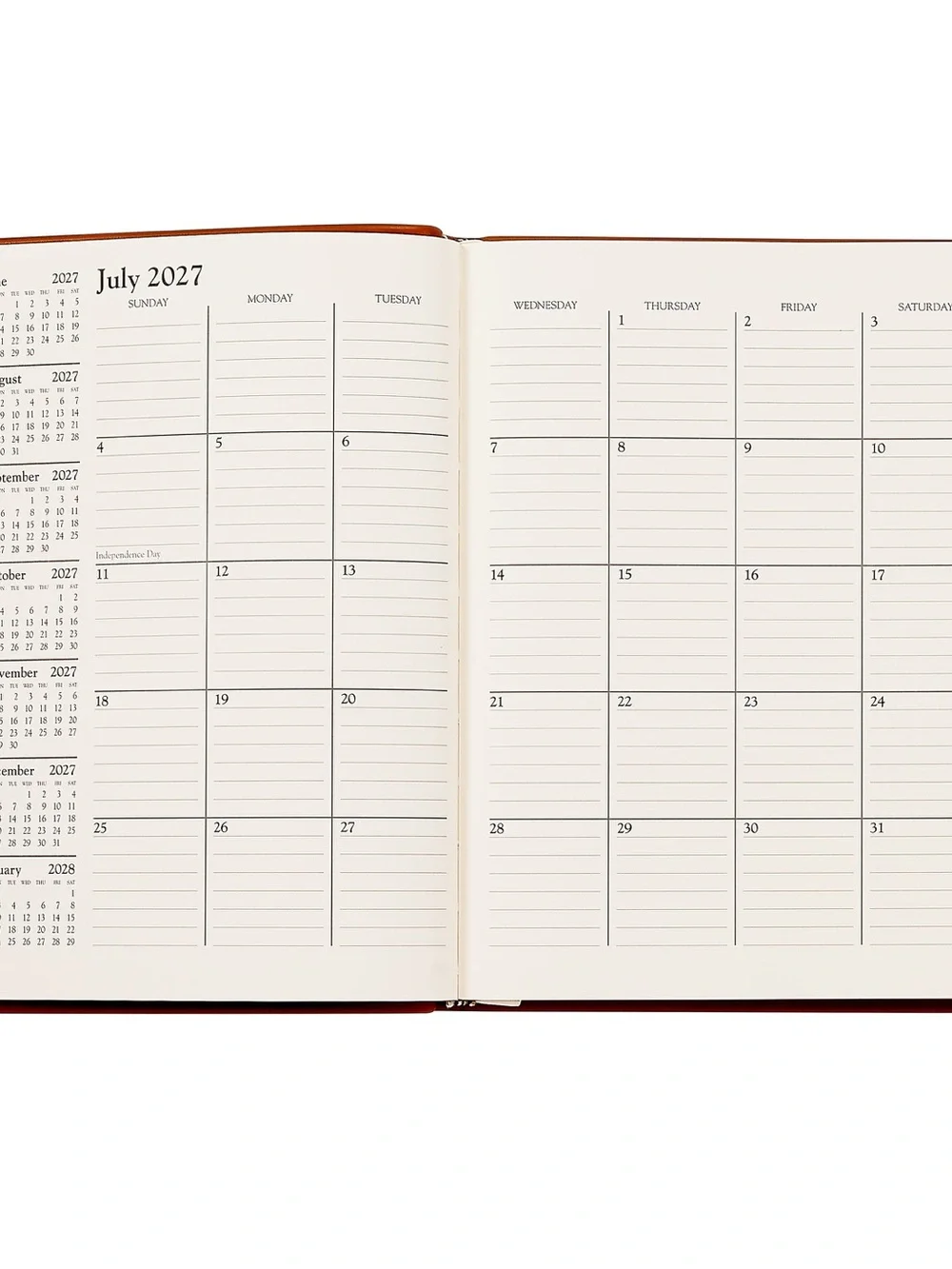 2027 Desk Diary Calendar with Gold Initials - AFF